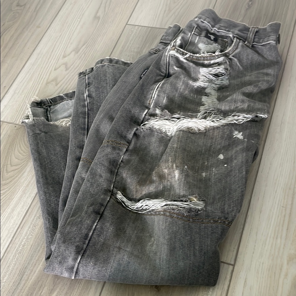 Distressed DuPont Kevlar riding jeans